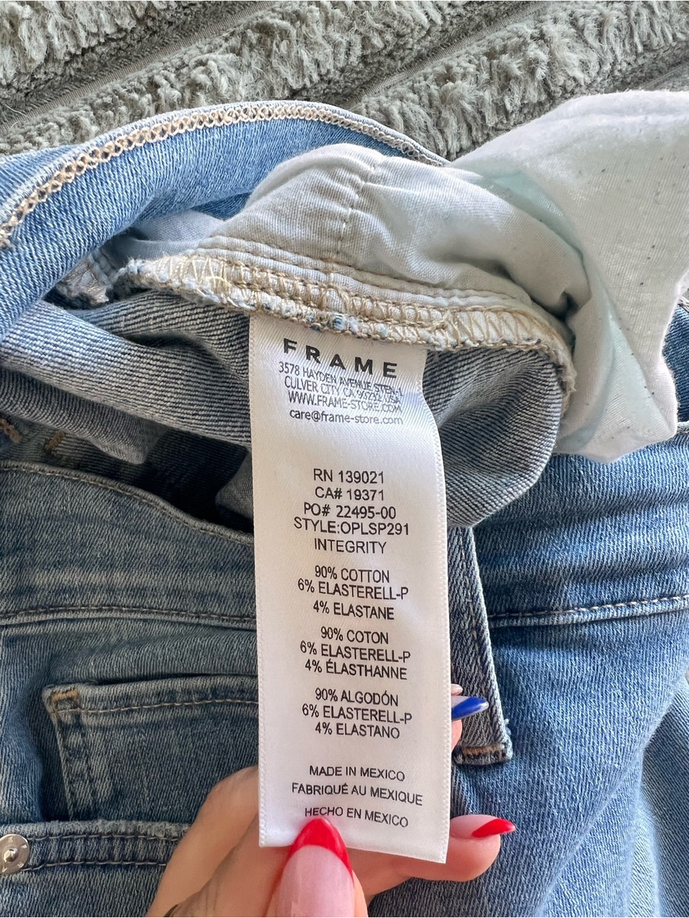 Frame Le Slim Palazzo High Waist Wide Leg Jeans Shade Integrity Size 32 - Picture 9 of 11